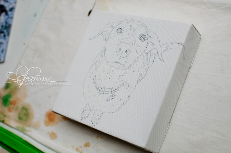 cusotm dog portrait by Leanne Wildermuth